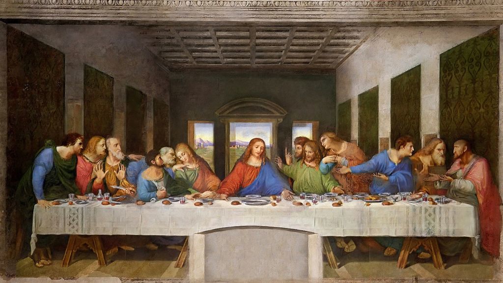 سبعة حقائق مثيرة للاهتمام ورائعة عن اللوحة العشاء الأخير العشاء السري ليوناردو دا فينشي القرن الخامس عشر لوحة جدارية السيد المسيح